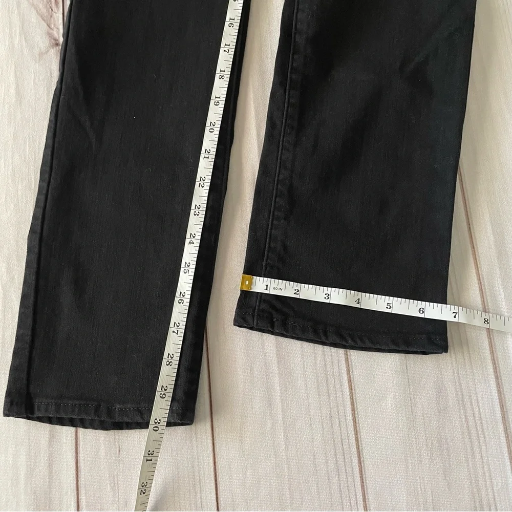 Levi’s Premium 724 High Rise Slim Straight Jeans Women’s 31 Black Stretch Chic - Picture 14 of 15